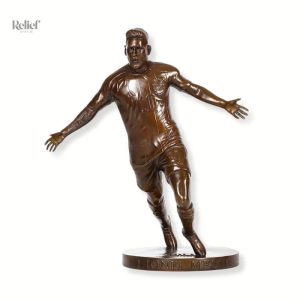 Bronze Messi 25 cm, sculpture en bronze véritable