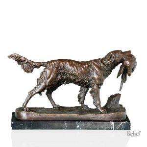 Bronze Moigniez Chien sculpture 23 cm en bronze véritable