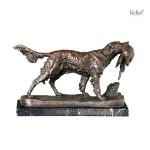 Statue Chien en bronze 23 cm, œuvre de l'artiste Moigniez