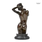 Statue en bronze, femme nue, 30 cm