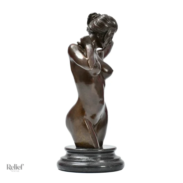 Bronze, statue nu féminin, 30 cm d'élégance