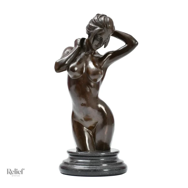 Sculpture artistique en bronze, femme 30 cm