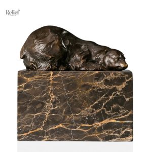 Bronze ours 13 cm, sculpture en bronze véritable