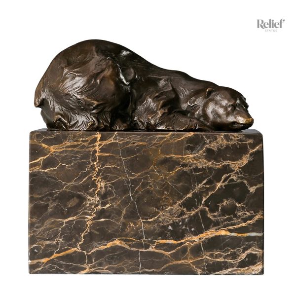 Statue d'ours en bronze, décoration intérieure de 13 cm