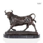Sculpture Bronze Taureau 28 cm en bronze véritable