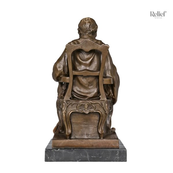 Voltaire en bronze, pièce artistique de 35 cm