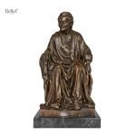 Bronze de Voltaire, sculpture raffinée de 35 cm