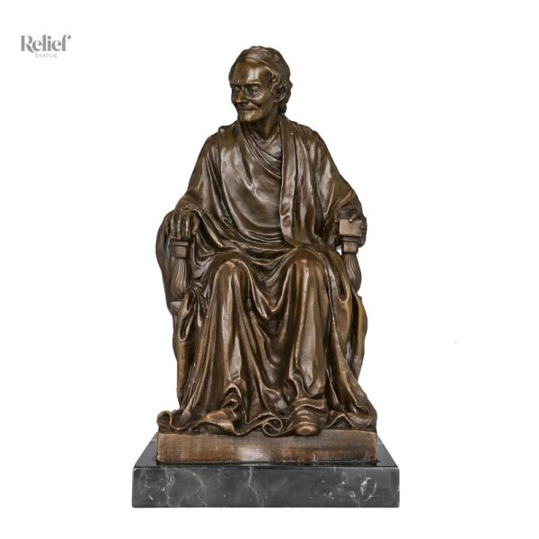Bronze de Voltaire, sculpture raffinée de 35 cm