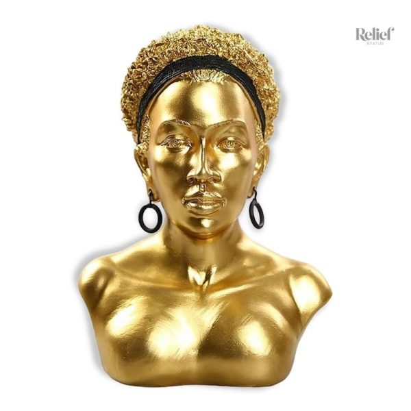 Buste Africain Femme 25 cm en sculpture décorative