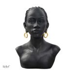 Sculpture de buste féminin africain, 25 cm de hauteur