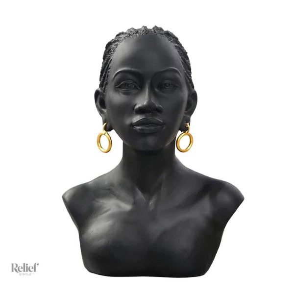 Sculpture de buste féminin africain, 25 cm de hauteur