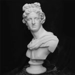 Buste Apollon 29 cm, sculpture décorative en résine
