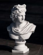 Sculpture buste d'Apollon, 29 cm, design artistique