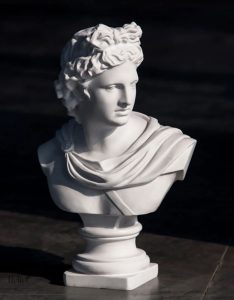 Sculpture buste d'Apollon, 29 cm, design artistique
