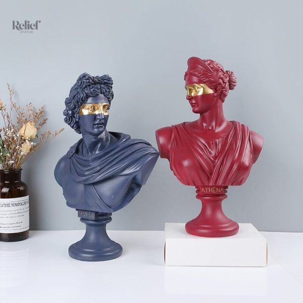 Sculpture Artémis, buste élégant pour intérieur 35 cm