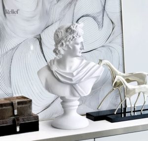 Buste d'Apollon du Belvédère en sculpture de 30 cm