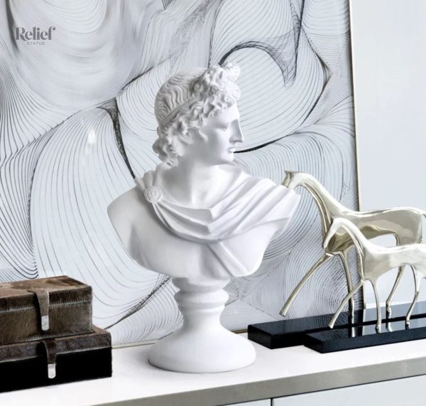 Buste d'Apollon du Belvédère en sculpture de 30 cm
