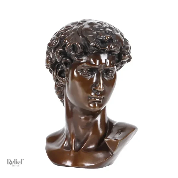 Buste bronze 25 cm, inspiration renaissance David