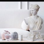 Buste décoratif de Diane, art grec traditionnel en résine