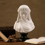Buste de la Vierge Voilée en sculpture de 36 cm