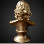 Sculpture dorée 30 cm, buste de Wolfgang Amadeus Mozart