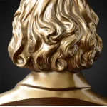 Buste artistique de Shakespeare en couleur or, 30 cm