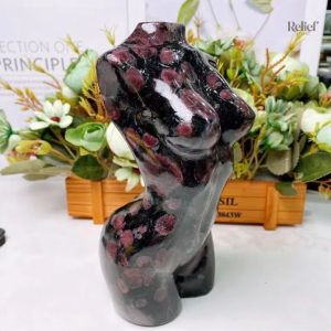 Buste artistique femme en pierre, décoration intérieure