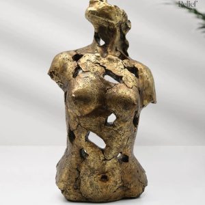 Buste femme en résine, sculpture de 27 cm