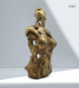 Buste en résine, art décoratif féminin de 27 cm