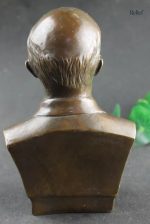 Sculpture buste en laiton représentant Lénine, 17 cm