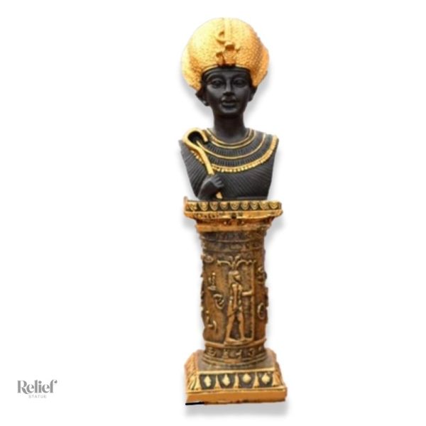 Statue buste de pharaon, représentation de l'Égypte antique