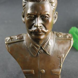 Buste de Staline en laiton, sculpture 17 cm