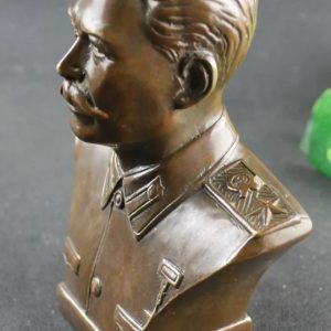 Sculpture en laiton, buste de Staline en 17 cm
