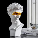 Buste grec David, dimension 30 cm, décoration élégante