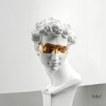 Figurine buste grecque David, 15 cm, art classique