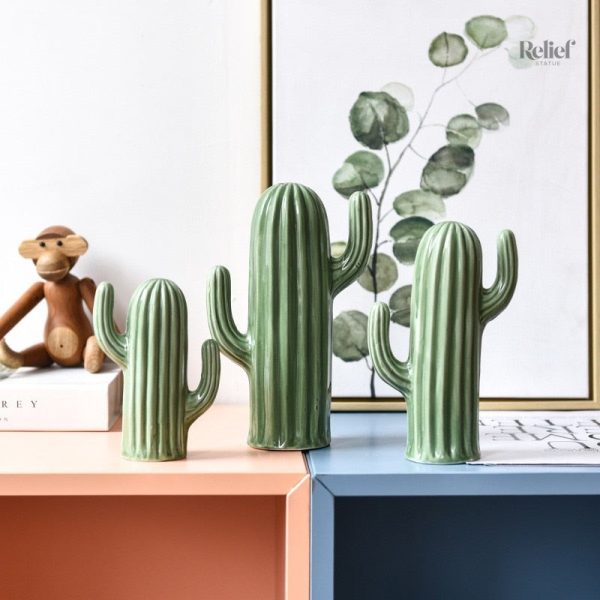 Cactus en céramique au look contemporain