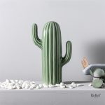 Sculpture design de cactus en céramique