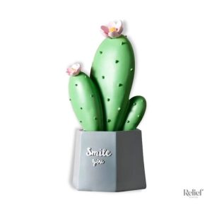 Sculpture moderne cactus en résine design