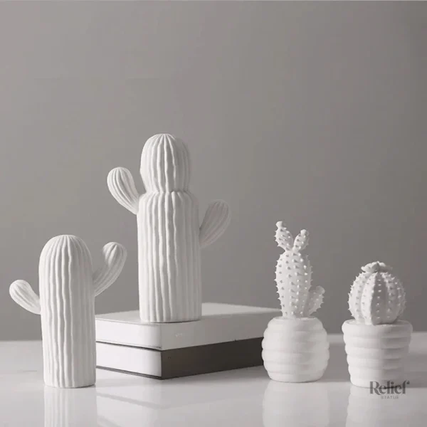 chinese-jingdezhen-porcelain-vases-creativity-cactus-mode-qvsuql-1 Cactus en céramique blanc 16 cm décoratif