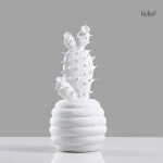 Cactus en céramique avec design épuré 16 cm