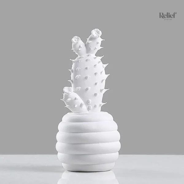 Cactus en céramique avec design épuré 16 cm