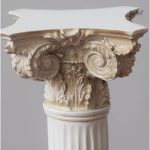 Colonne décorative en style corinthien, 25 cm de hauteur
