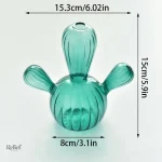 Vase en verre 15 cm, cactus déco pour ambiance naturelle