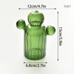 Vase cactus en verre, ajout parfait à votre déco