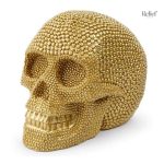 Statue Tête de Mort décorative 13 cm en résine