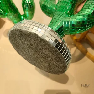 Cactus déco tendance, 25 cm, effet scintillant
