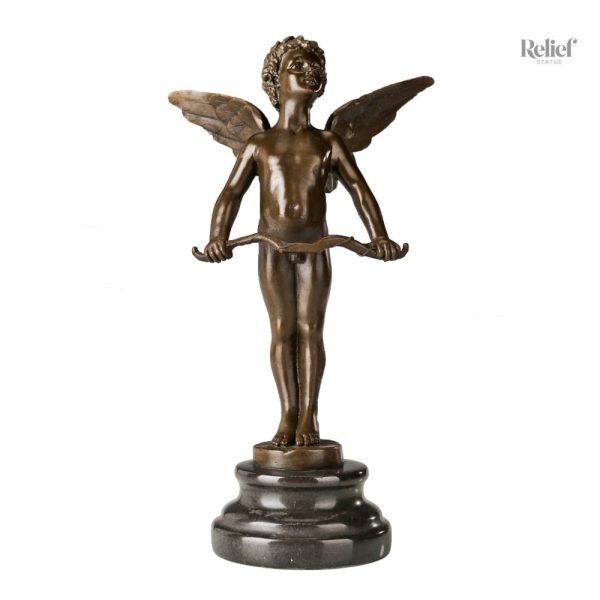 Figurine de Cupidon en bronze, 29 cm, pour collectionneurs