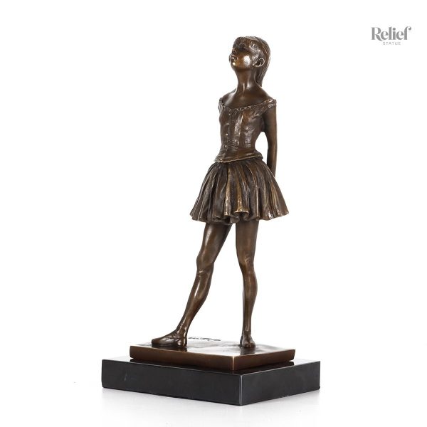 Statue en bronze, représentation élégante d'une danseuse