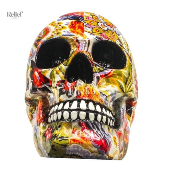 Statue crânienne mexicaine 15 cm pour déco