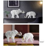 Duo d'éléphants en origami pour ambiance unique
